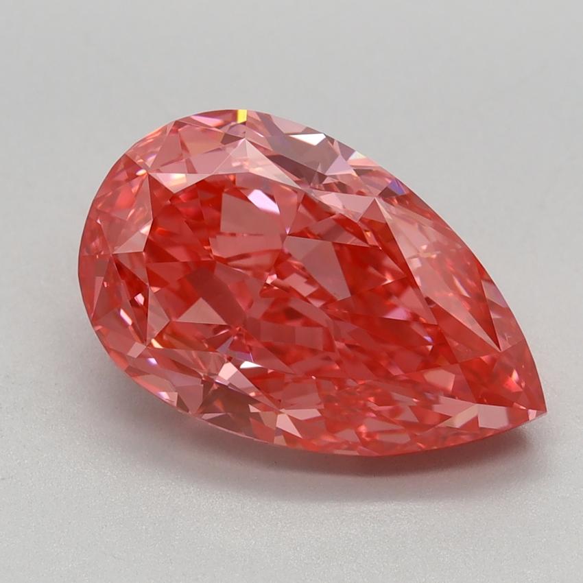 3.41 Ct. Fancy Vivid Pink Pear Lab Grown Diamond