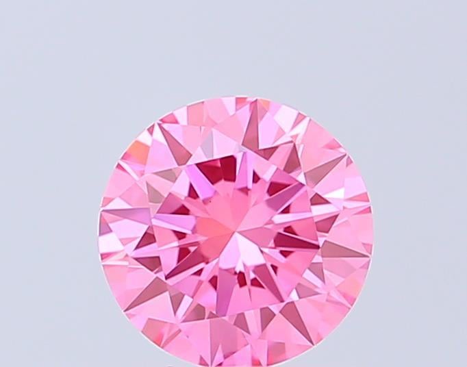 0.87 Ct. Fancy Vivid Pink Round Lab Grown Diamond