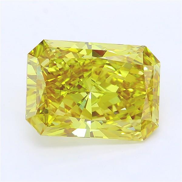 7.02 Ct. Fancy Vivid Yellow Radiant Lab Grown Diamond