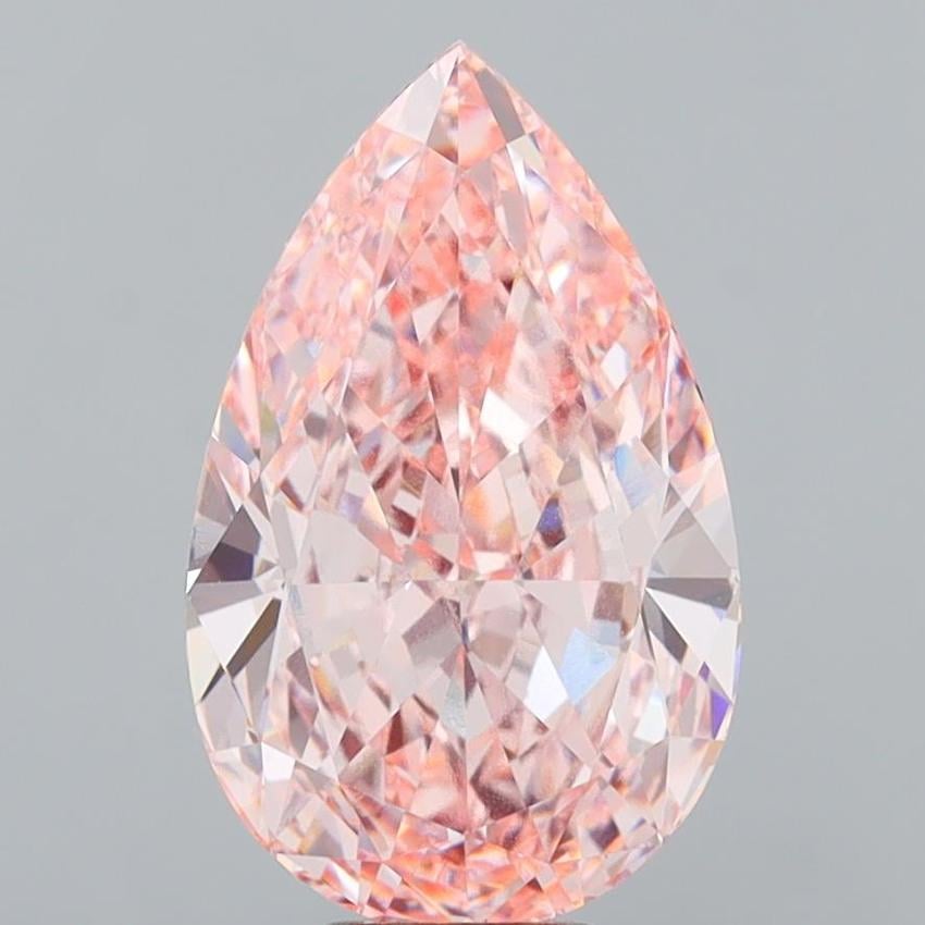 9.54 Ct. Fancy Intense Pink Pear Lab Grown Diamond