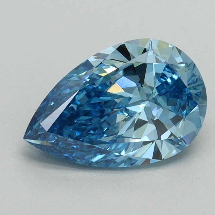 1.51 Ct. Fancy Vivid Blue Pear Lab Grown Diamond