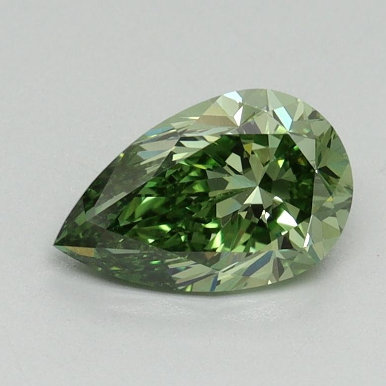 1.00 Ct. Fancy Vivid Green Pear Lab Grown Diamond
