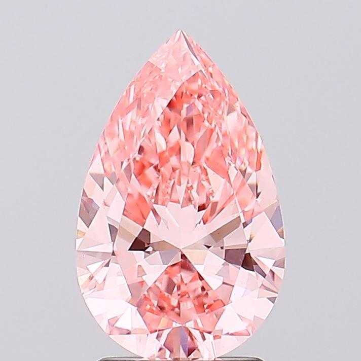 2.10 Ct. Fancy Vivid Pink Pear Lab Grown Diamond
