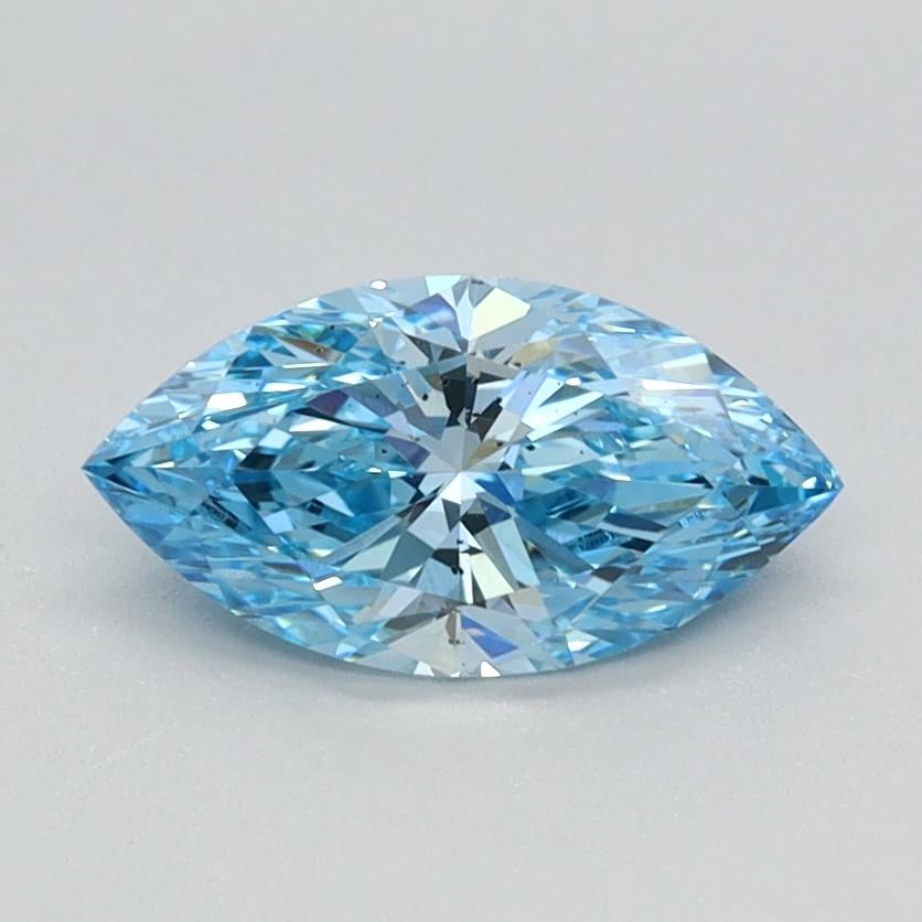 0.70 Ct. Fancy Vivid Blue Marquise Lab Grown Diamond