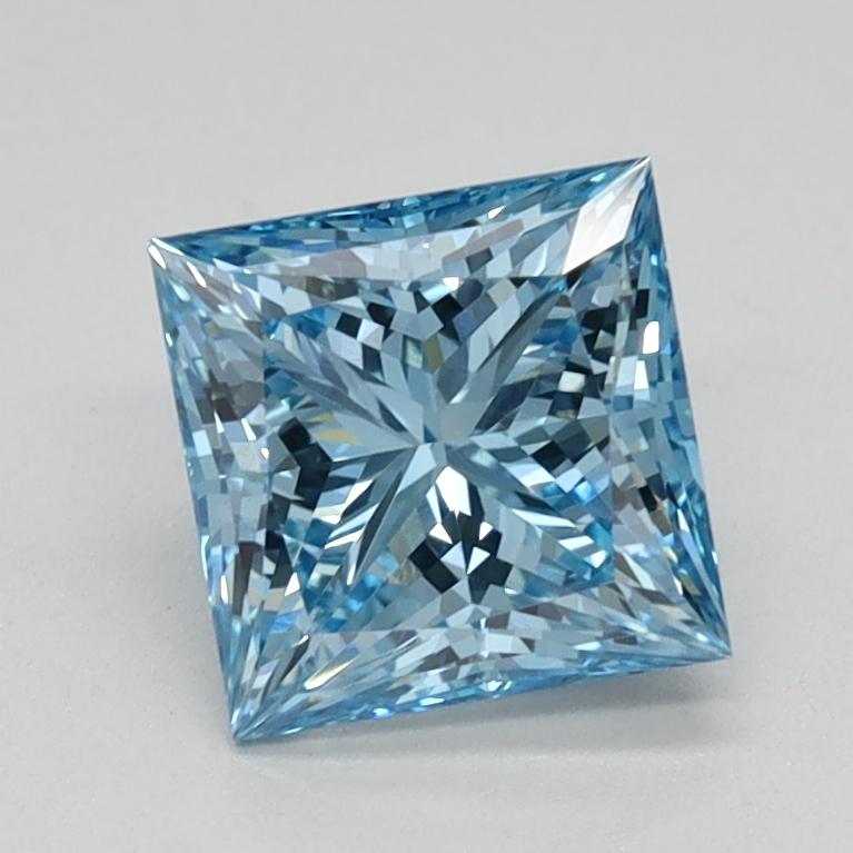 1.04 Ct. Fancy Vivid Blue Princess Lab Grown Diamond