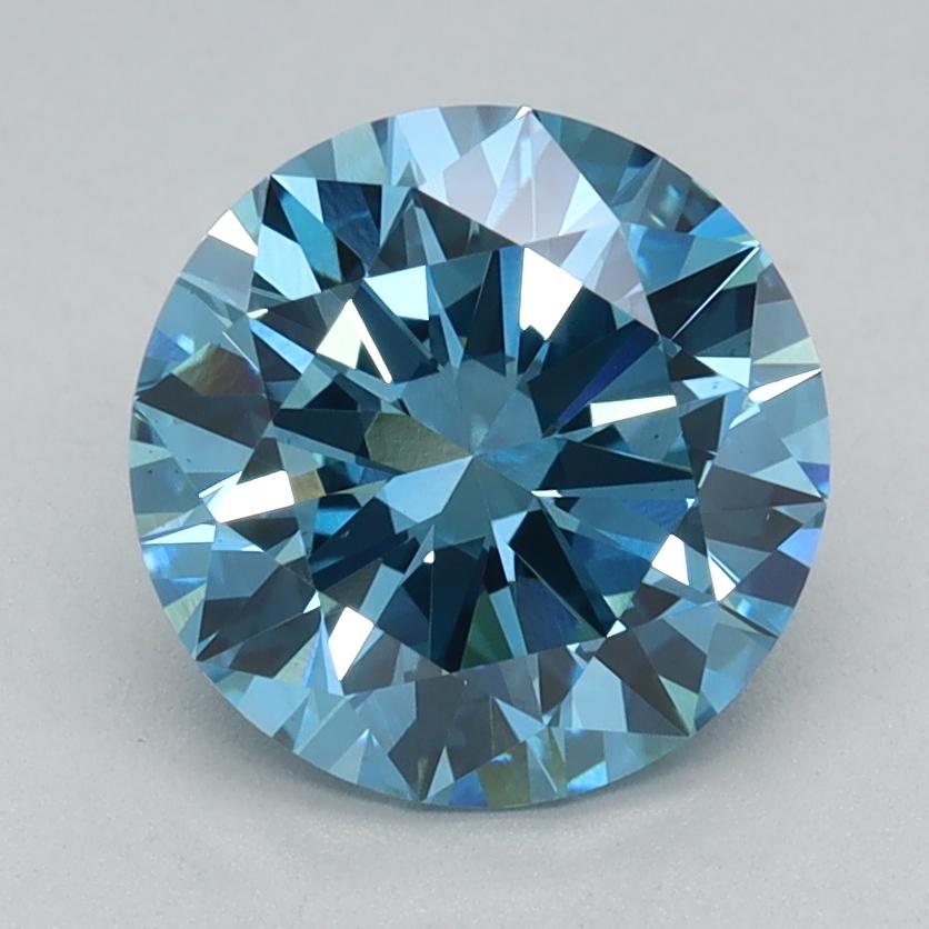 1.50 Ct. Fancy Vivid Blue Round Lab Grown Diamond