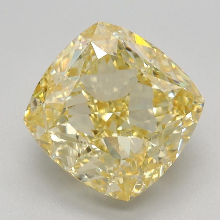 2.73 Ct. Fancy Intense Yellow Cushion Lab Grown Diamond