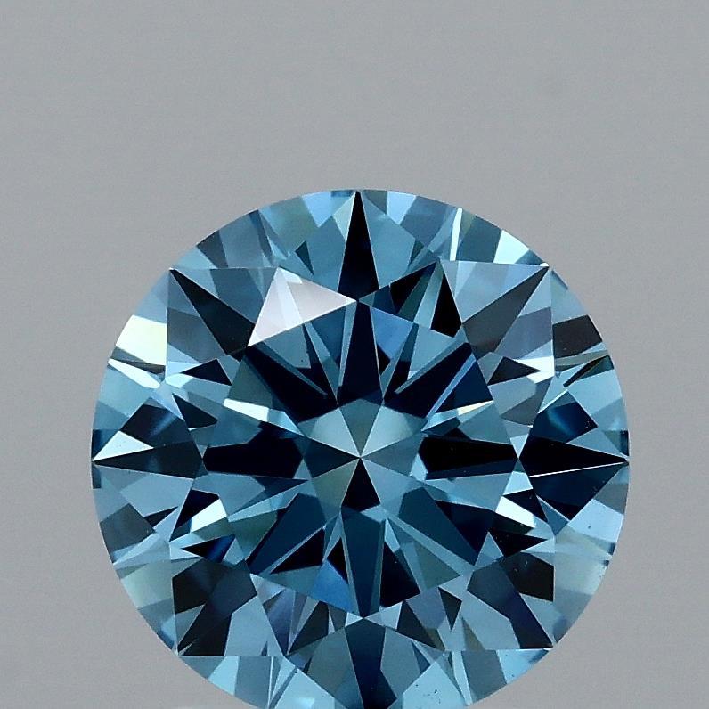 2.02 Ct. Fancy Vivid Blue Round Lab Grown Diamond