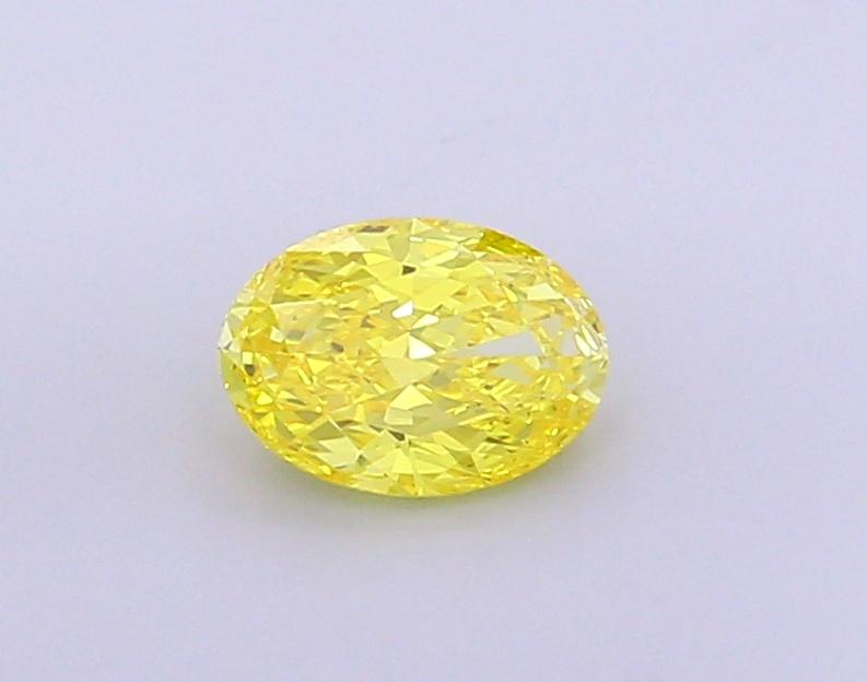 1.0 Ct. Fancy Vivid Yellow Oval Lab Grown Diamond