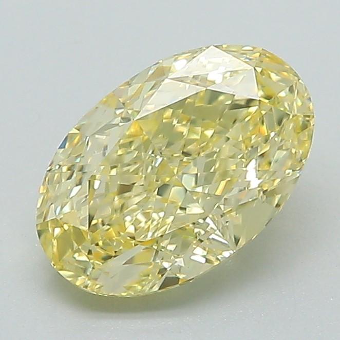 1.41 Ct. Fancy Intense Yellow Oval Lab Grown Diamond