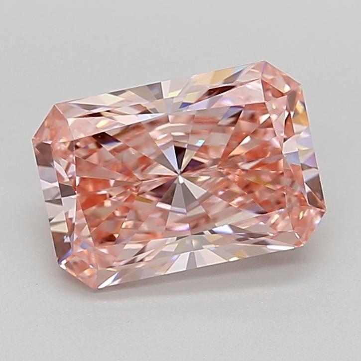 3.03 Ct. Fancy Vivid  Pink Radiant Lab Grown Diamond