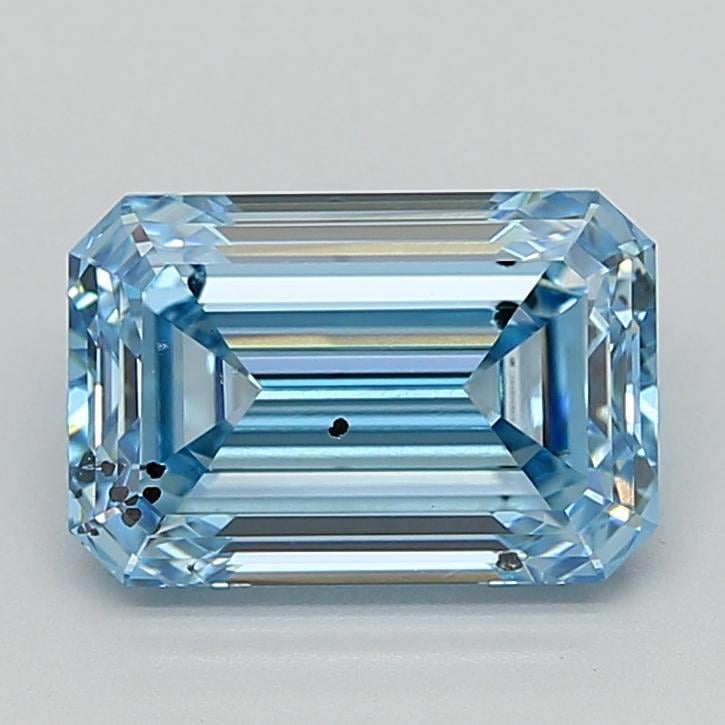4.01 Ct. Fancy Vivid  Blue Emerald Lab Grown Diamond