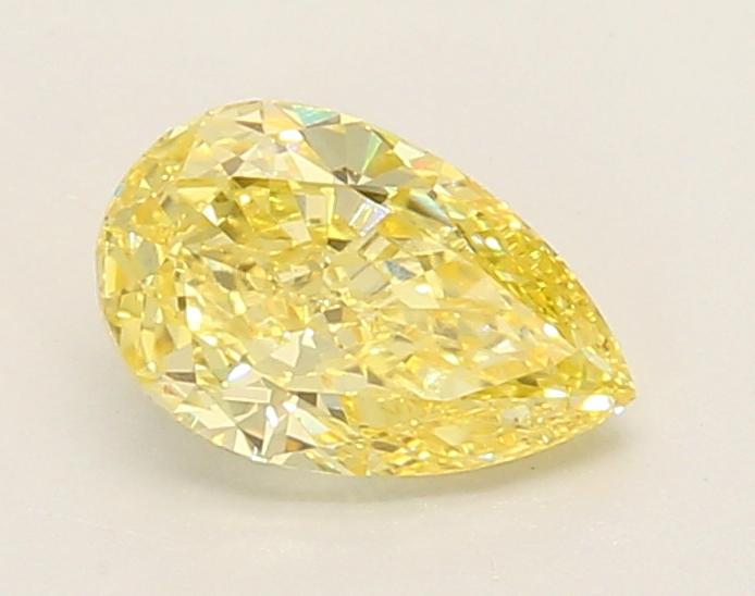 0.91 Ct. Fancy Intense Yellow Pear Lab Grown Diamond