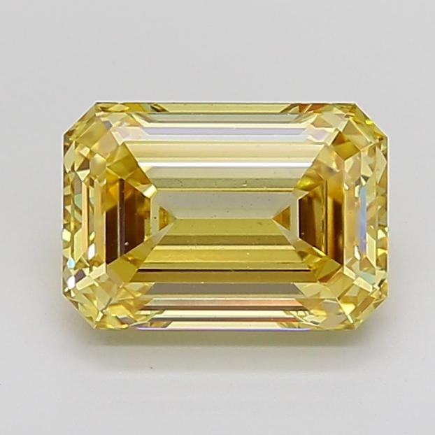 4.47 Ct. Fancy Intense  Yellow Emerald Lab Grown Diamond