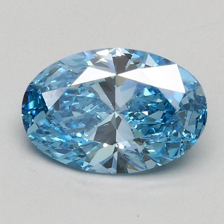 0.73 Ct. Fancy Vivid Blue Oval Lab Grown Diamond