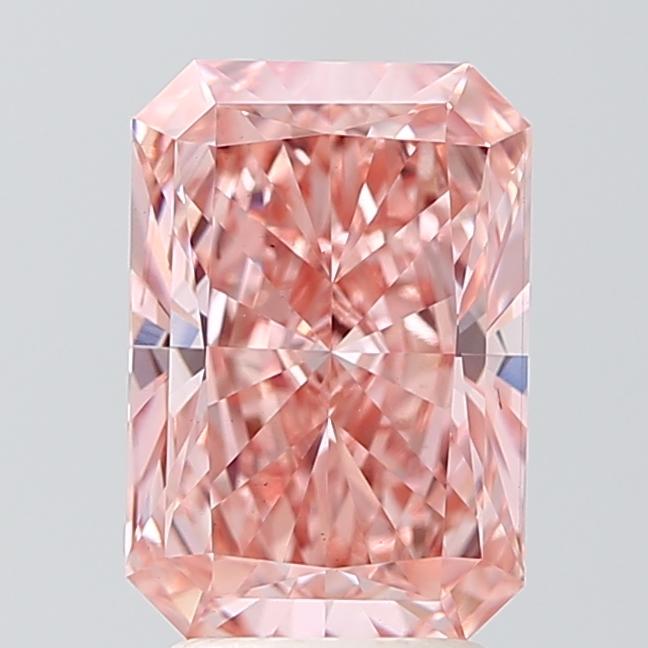 3.01 Ct. Fancy Vivid Pink Radiant Lab Grown Diamond