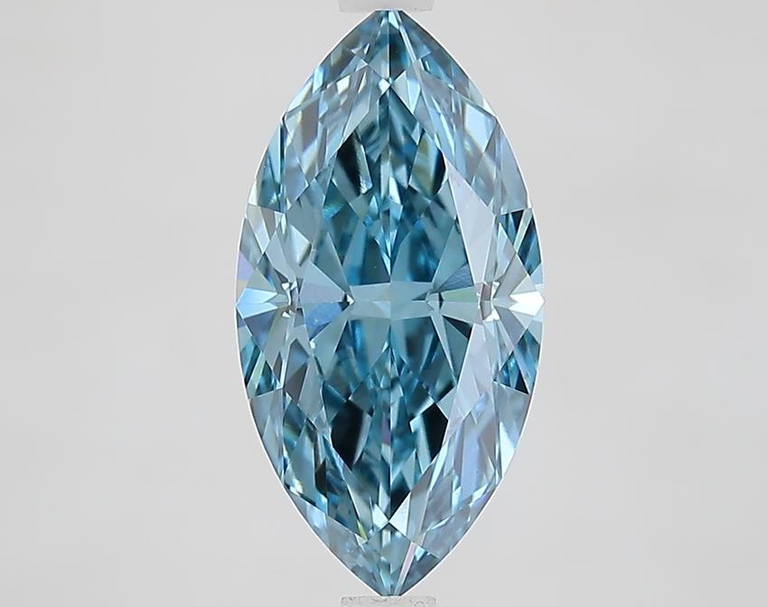 2.59 Ct. Fancy Vivid Blue Marquise Lab Grown Diamond