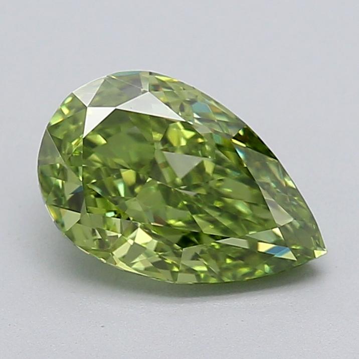 1.57 Ct. Fancy Vivid  Green Pear Lab Grown Diamond
