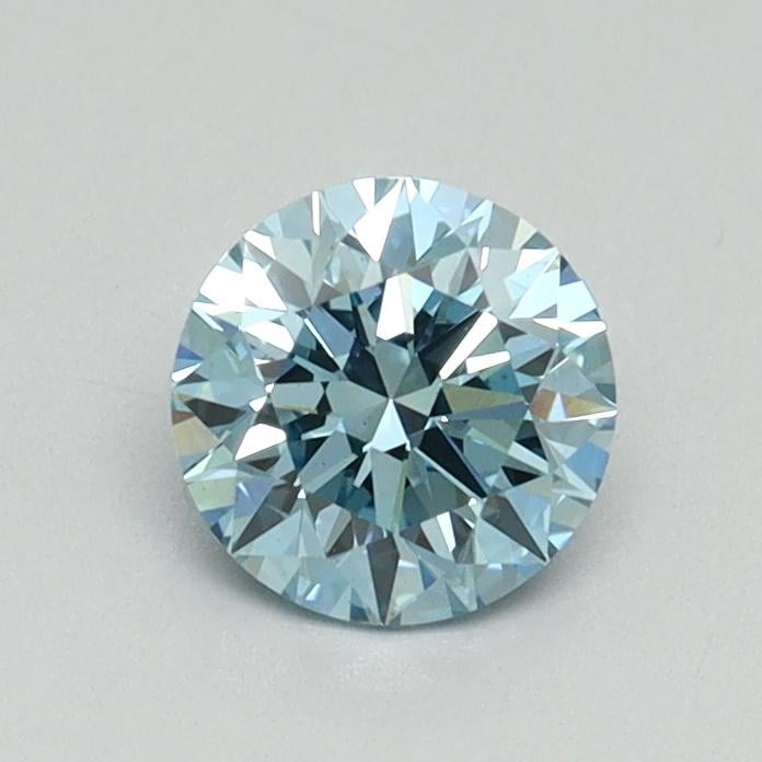 0.64 Ct. Fancy Vivid Blue Round Lab Grown Diamond