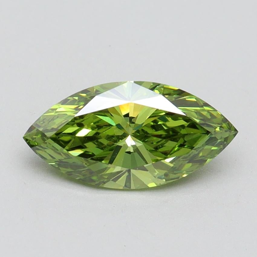 1.00 Ct. Fancy Vivid Green Marquise Lab Grown Diamond