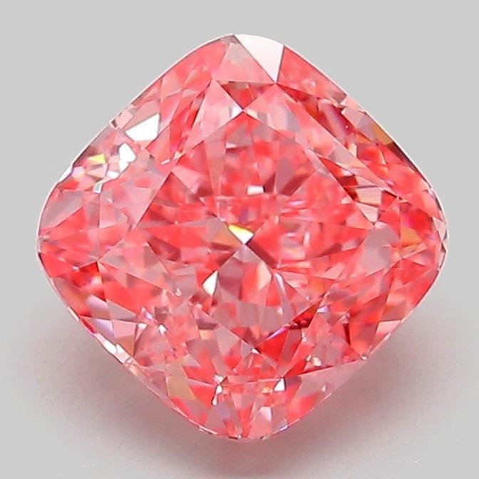 2.02 Ct. Fancy Vivid Pink Cushion Lab Grown Diamond