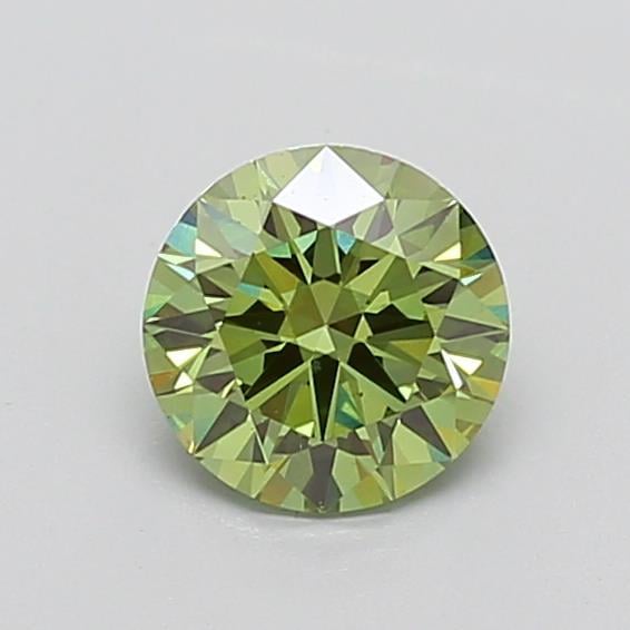 1.06 Ct. Fancy Vivid  Green Round Lab Grown Diamond