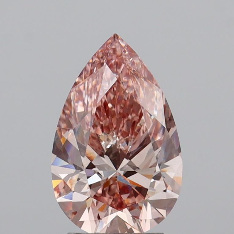 2.94 Ct. Fancy Intense Brownish Pink Pear Lab Grown Diamond