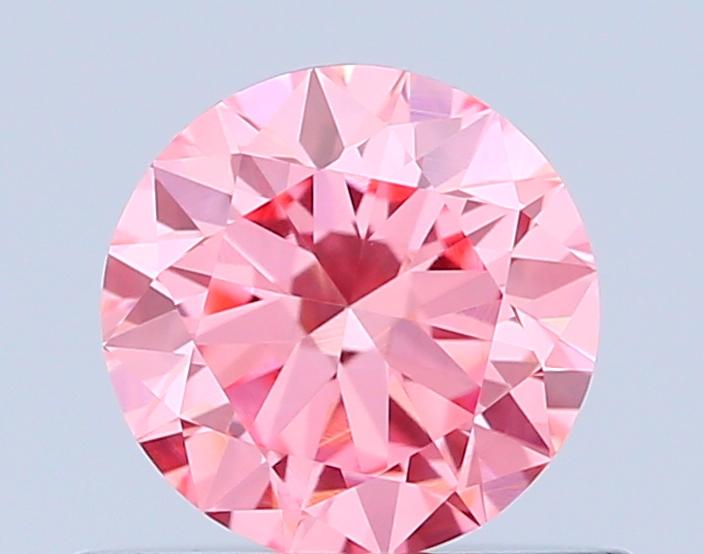 0.52 Ct. Fancy Vivid Pink Round Lab Grown Diamond
