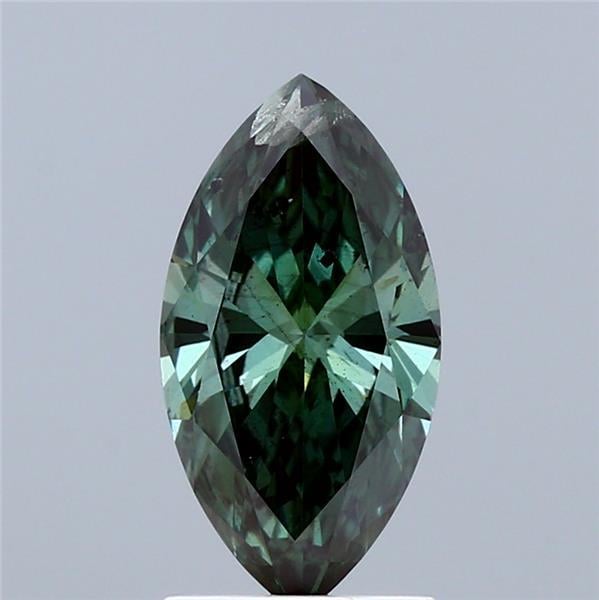 1.48 Ct. Fancy Vivid  Green Marquise Lab Grown Diamond