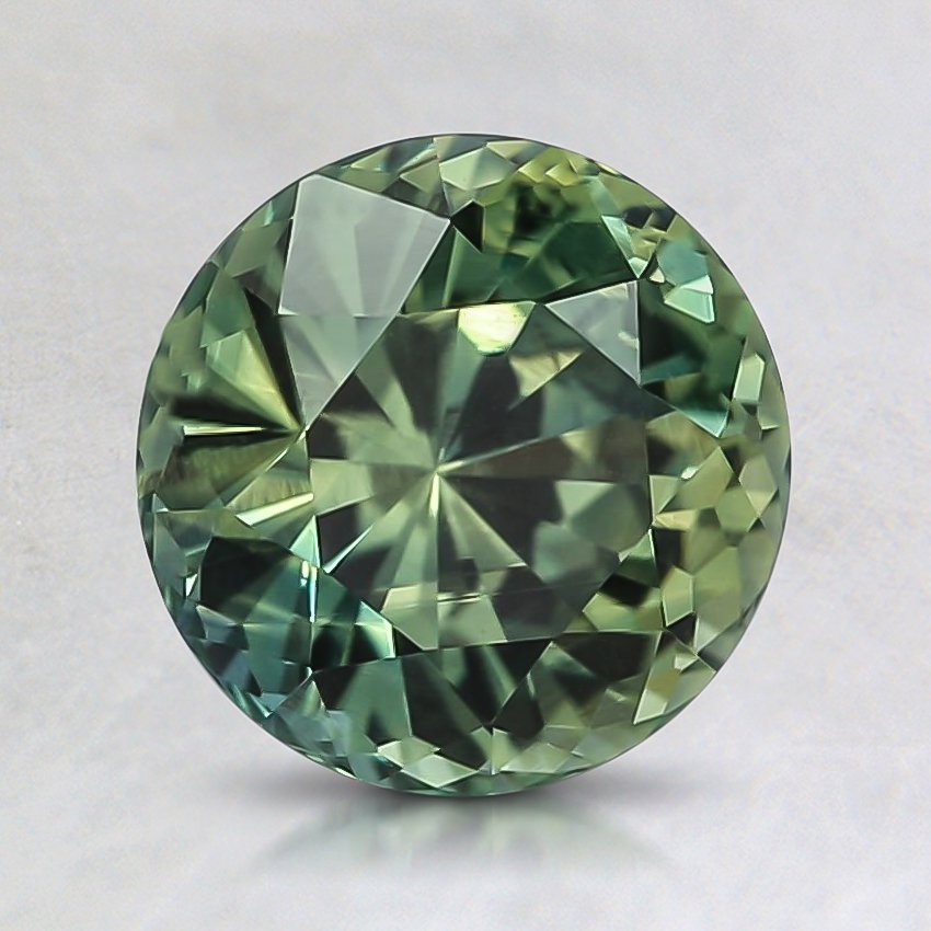 7.2mm Unheated Teal Round Sapphire
