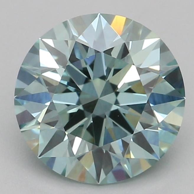 1.07 Ct. Fancy Vivid Green Round Lab Grown Diamond