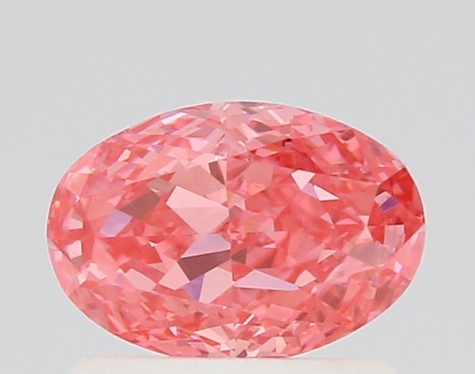 0.79 Ct. Fancy Vivid Pink Oval Lab Grown Diamond