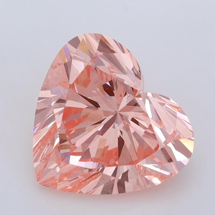 2.63 Ct. Fancy Vivid  Pink Heart Lab Grown Diamond