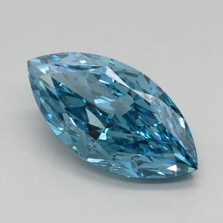 1.12 Ct. Fancy Vivid Blue Marquise Lab Grown Diamond