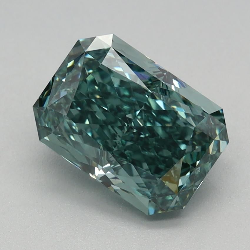 1.13 Ct. Fancy Vivid Green Radiant Lab Grown Diamond
