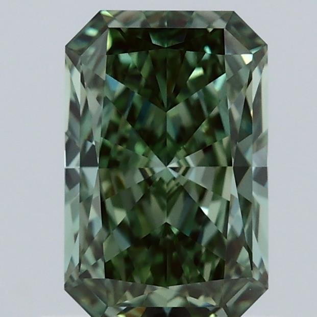 0.90 Ct. Fancy Vivid Green Radiant Lab Grown Diamond