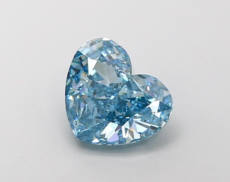2.4 Ct. Fancy Vivid Blue Heart Lab Grown Diamond