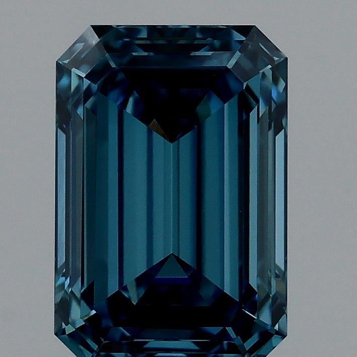 1.59 Ct. Fancy Vivid Blue Emerald Lab Grown Diamond