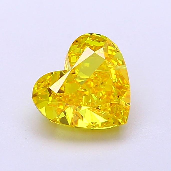 1.35 Ct. Fancy Vivid Yellow Heart Lab Grown Diamond