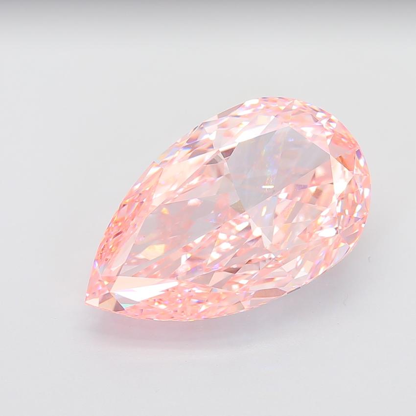 15.16 Ct. Fancy Intense Pink Pear Lab Grown Diamond