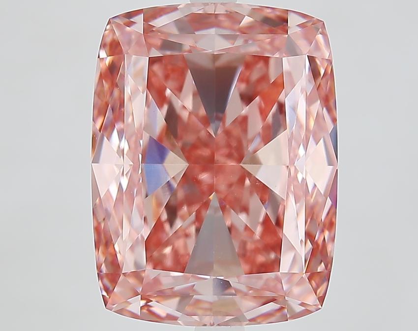 10.10 Ct. Fancy Vivid Pink Cushion Lab Grown Diamond