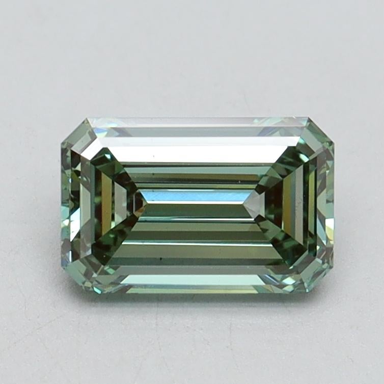 1.01 Ct. Fancy Intense Pacific Green Emerald Lab Grown Diamond