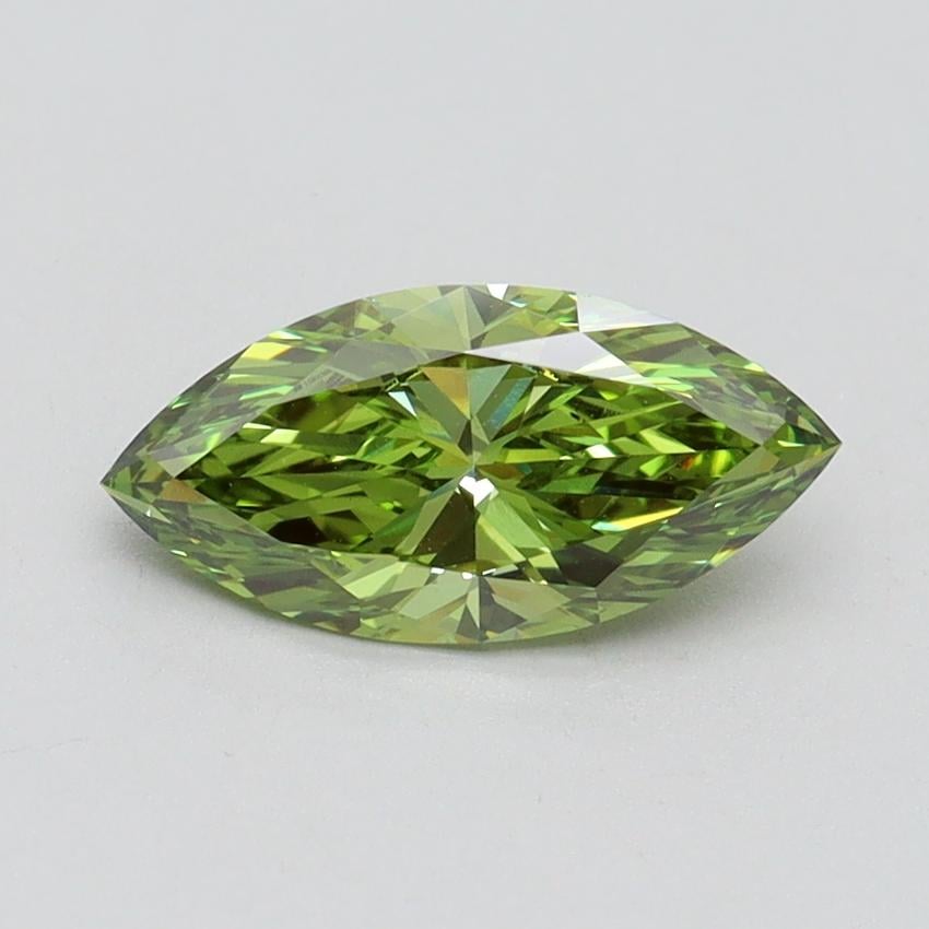 1.00 Ct. Fancy Vivid Green Marquise Lab Grown Diamond