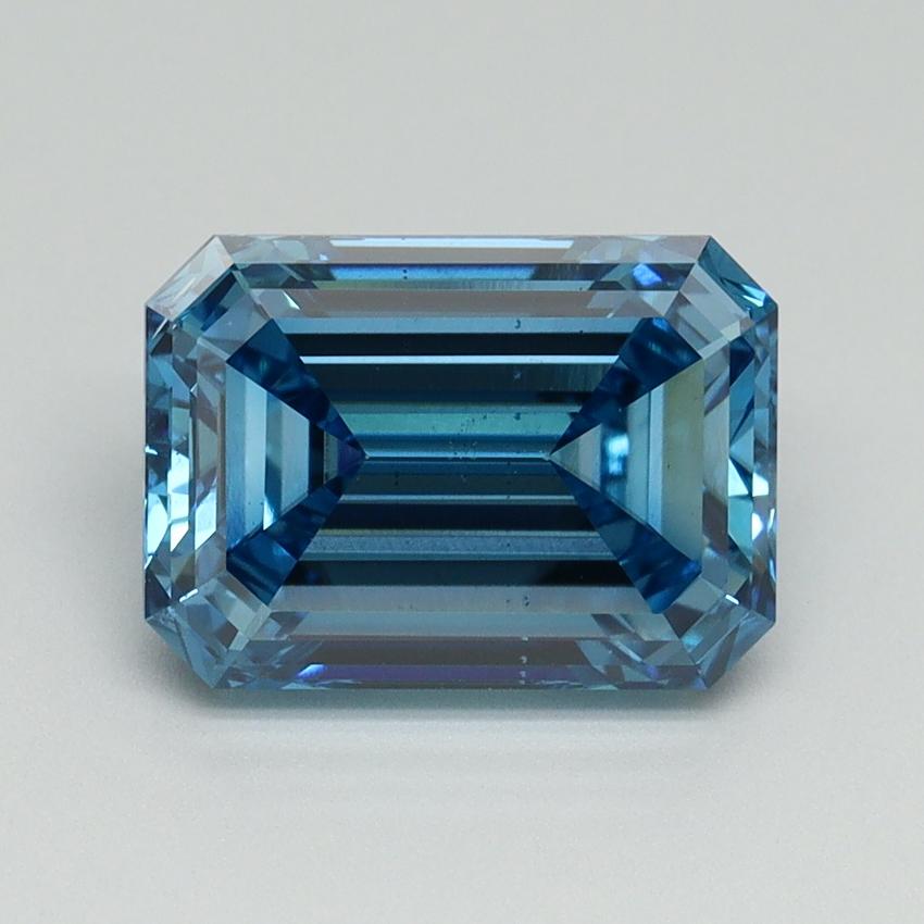 3.03 Ct. Fancy Vivid Blue Emerald Lab Grown Diamond