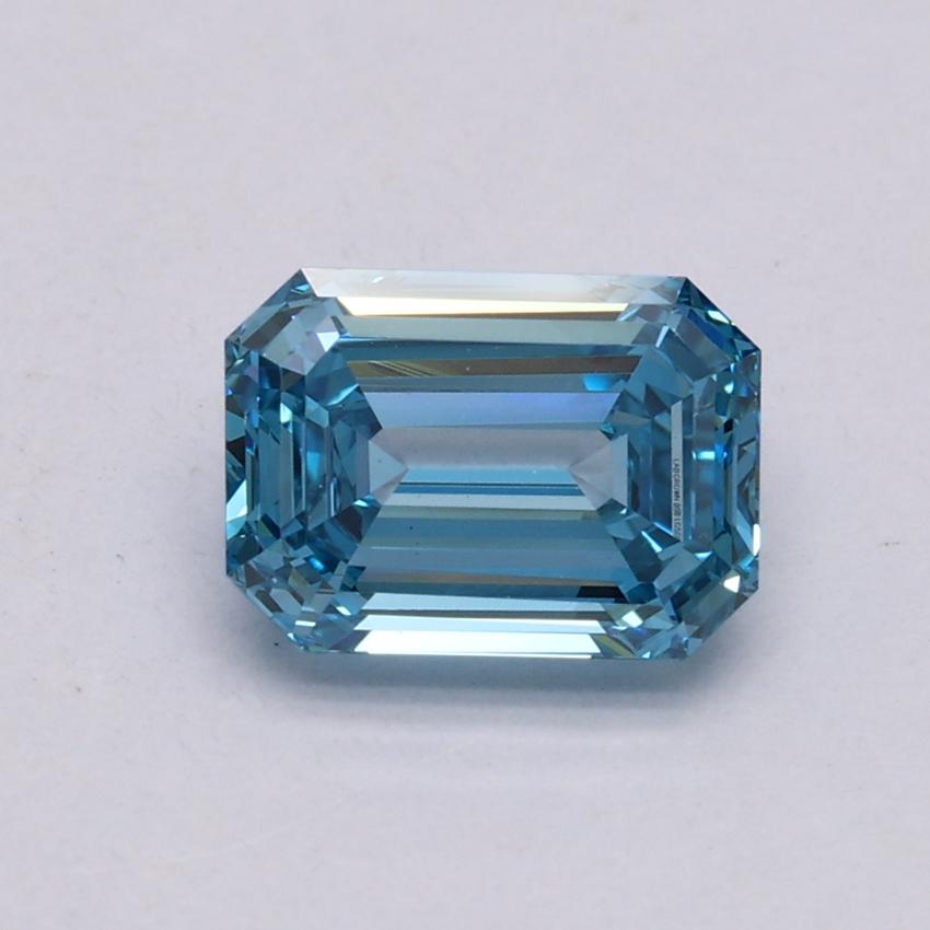 1.08 Ct. Fancy Intense Blue Emerald Lab Grown Diamond