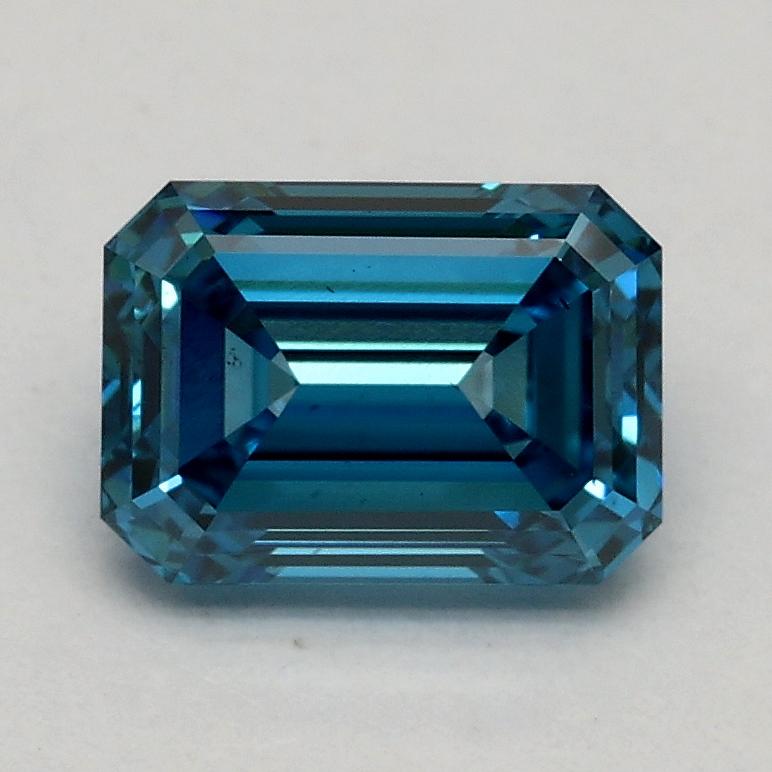 1.10 Ct. Fancy Vivid Blue Emerald Lab Grown Diamond