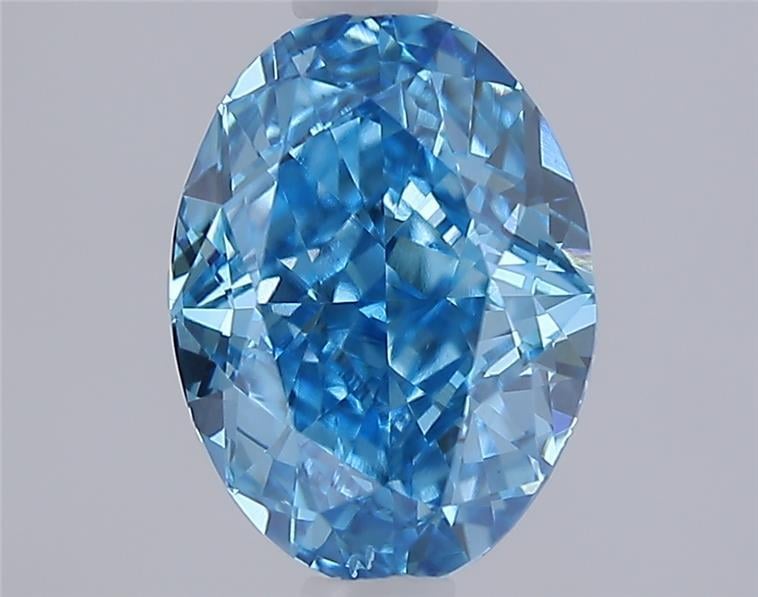 1.75 Ct. Fancy Vivid Blue Blue Oval Lab Grown Diamond