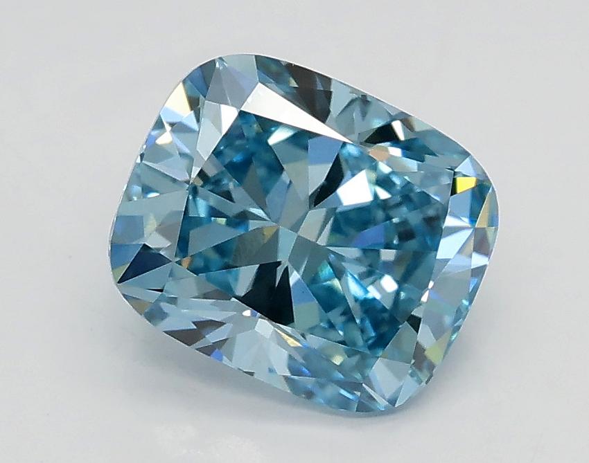 1.50 Ct. Fancy Intense Blue Cushion Lab Grown Diamond