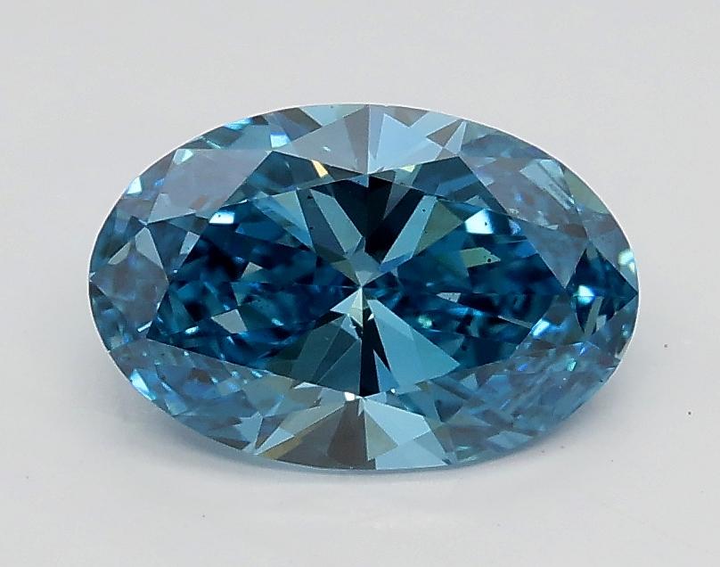 1.01 Ct. Fancy Vivid Blue Oval Lab Grown Diamond