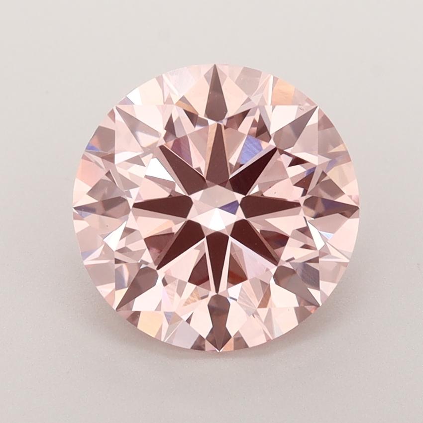 3.01 Ct. Fancy Intense Pink Round Lab Grown Diamond